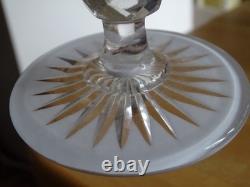 BOHEME OVERLAY BLANC ANCIEN VERRE A VIN OU EAU ROEMER CRISTAL ht 14 cm 19 EME