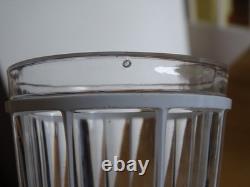 BOHEME OVERLAY BLANC ANCIEN VERRE A VIN OU EAU ROEMER CRISTAL ht 14 cm 19 EME