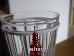 BOHEME OVERLAY BLANC ANCIEN VERRE A VIN OU EAU ROEMER CRISTAL ht 14 cm 19 EME