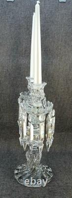 (B) Magnifique Ancien Grand Chandelier Bougeoirs Cristal Baccarat Signé Top+++