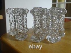 Baccarat 11 Anciens Portes Couteaux Cristal Mouler Rosaces Multiples Fin 19 Eme