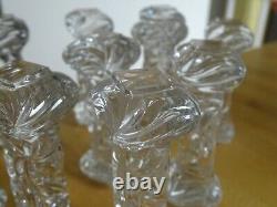 Baccarat 11 Anciens Portes Couteaux Cristal Mouler Rosaces Multiples Fin 19 Eme