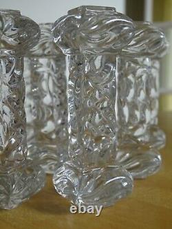 Baccarat 11 Anciens Portes Couteaux Cristal Mouler Rosaces Multiples Fin 19 Eme