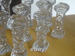 Baccarat 11 Anciens Portes Couteaux Cristal Mouler Rosaces Multiples Fin 19 Eme