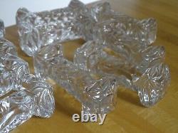 Baccarat 11 Anciens Portes Couteaux Cristal Mouler Rosaces Multiples Fin 19 Eme