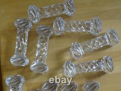 Baccarat 11 Anciens Portes Couteaux Cristal Mouler Rosaces Multiples Fin 19 Eme