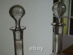 Baccarat 2 Anciennes Carafes A Liqueur Cristal Modele Athenienne