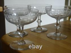 Baccarat 4 Anciennes Coupes A Champagne Cristal Modele Chanel 3458