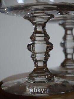 Baccarat 4 Anciennes Coupes A Champagne Service Unis Cristal Double Balustre