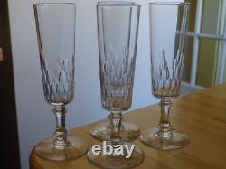 Baccarat 4 Anciennes Flutes A Champagne Cristal Modele Richelieu