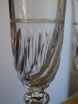 Baccarat 4 Anciennes Flutes Champagne Cristal Tailer Graver Style Niii 19 Eme