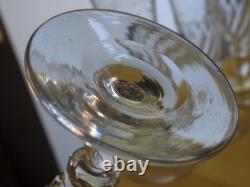 Baccarat 4 Anciennes Flutes Champagne Cristal Tailer Graver Style Niii 19 Eme