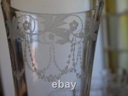 Baccarat 4 Anciennes Flutes Champagne Cristal Tailer Graver Style Niii 19 Eme