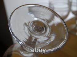 Baccarat 4 Anciens Verres Aperitif Cristal Monogramme Empire 10,5 CM 19 Eme