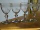 Baccarat 4 Anciens Verres Aperitif Cristal Monogramme Empire 10 CM 19 Eme Siecle
