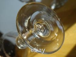 Baccarat 4 Anciens Verres Aperitif Cristal Monogramme Empire 10 CM 19 Eme Siecle