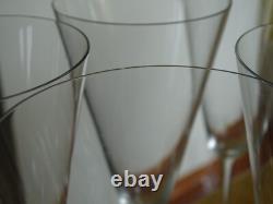 Baccarat 6 Anciennes Flutes A Champagne Fin Cristal Ligne Sobre Circa 1950