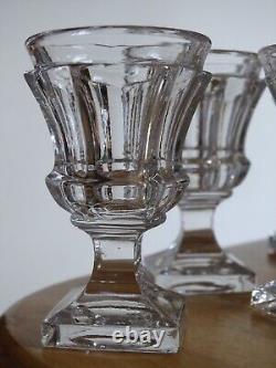 Baccarat 6 Anciens Petits Verres Pour Cave Liqueur Cristal Nap III 19 Eme