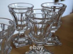 Baccarat 6 Anciens Petits Verres Pour Cave Liqueur Cristal Nap III 19 Eme