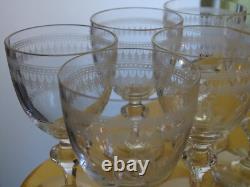 Baccarat 6 Anciens Verres Aperitif Cristal Monogramme Empire 10,5 CM 19 Eme S