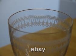 Baccarat 6 Anciens Verres Aperitif Cristal Monogramme Empire 10,5 CM 19 Eme S