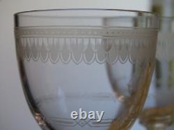 Baccarat 6 Anciens Verres Aperitif Cristal Monogramme Empire 10,5 CM 19 Eme S