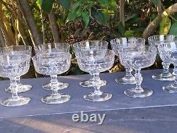 Baccarat 6 Coupes à Champagne en Cristal Taillé XIXeme, Anciennes