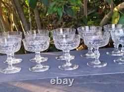 Baccarat 6 Coupes à Champagne en Cristal Taillé XIXeme, Anciennes