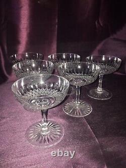 Baccarat 6 anciennes coupes à champagne cristal Forme 8470 Taille 5475