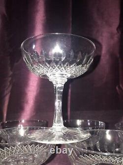 Baccarat 6 anciennes coupes à champagne cristal Forme 8470 Taille 5475