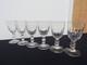 Baccarat 6 anciens verres a vin blanc /porto en cristal, modèle Gondole 1903