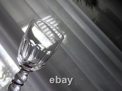 Baccarat 6 anciens verres a vin blanc /porto en cristal, modèle Gondole 1903