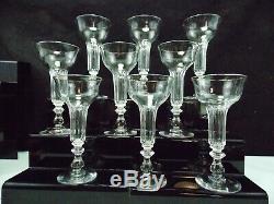 Baccarat-9 Anciennes Coupes Champenoises A Pied Creux-champagne