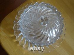 Baccarat Ancien Beurrier Confiturier Cristal Mouler Modele Bambou Signer