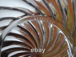 Baccarat Ancien Beurrier Confiturier Cristal Mouler Modele Bambou Signer