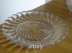 Baccarat Ancien Beurrier Confiturier Cristal Mouler Modele Bambou Signer