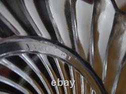 Baccarat Ancien Beurrier Confiturier Cristal Mouler Modele Bambou Signer