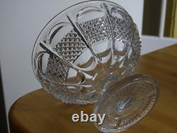 Baccarat Ancien Pot Compotier Ou Drageoir Cristal Mouler Modele Marabout 1840