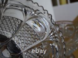 Baccarat Ancien Pot Compotier Ou Drageoir Cristal Mouler Modele Marabout 1840