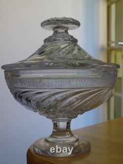 Baccarat Ancien Pot Compotier Ou Drageoir En Cristal Service Ss Charles X