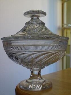 Baccarat Ancien Pot Compotier Ou Drageoir En Cristal Service Ss Charles X