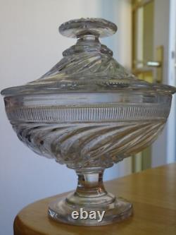 Baccarat Ancien Pot Compotier Ou Drageoir En Cristal Service Ss Charles X