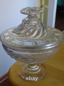 Baccarat Ancien Pot Compotier Ou Drageoir En Cristal Service Ss Charles X