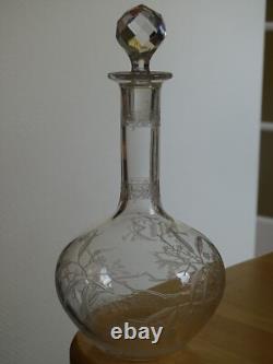 Baccarat Ancienne Carafe A Liqueur Cristal Modele Mimosa