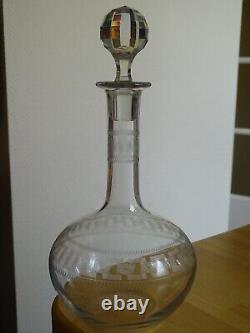 Baccarat Ancienne Carafe A Vin En Cristal Epoque 1920 Gravure Chanel 3458