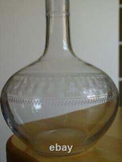 Baccarat Ancienne Carafe A Vin En Cristal Epoque 1920 Gravure Chanel 3458