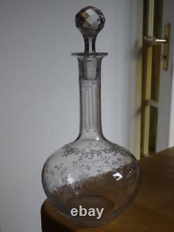 Baccarat Ancienne Carafe A Vin En Cristal Modele Louis XV Epoque 1920