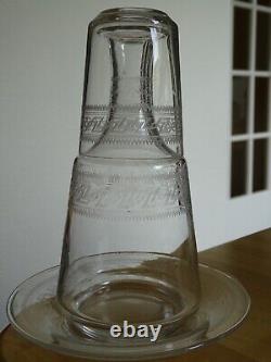 Baccarat Ancienne Carafe De Nuit Verre Cristal Modele Grecque Inclinee