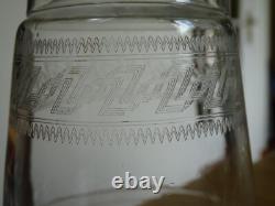 Baccarat Ancienne Carafe De Nuit Verre Cristal Modele Grecque Inclinee