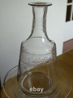 Baccarat Ancienne Carafe De Nuit Verre Cristal Modele Grecque Inclinee